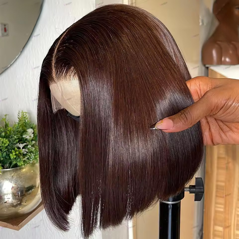 13X4 Chocolate Brown Straight  - Glueless Wear And Go Human Hair Wig review and price