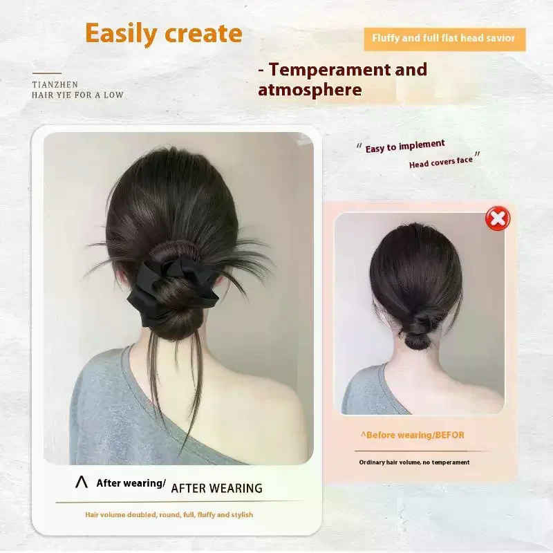 Synthetic Messy Bun Claw Clip  - Claw Clip Messy Bun Hair Piece review and price