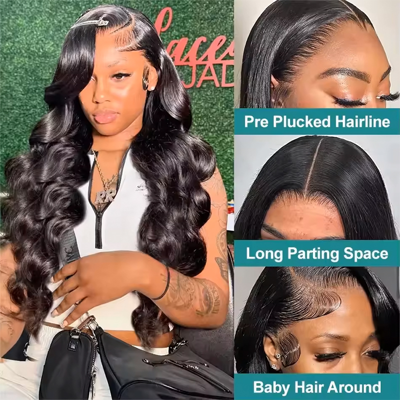 180-220% Density Natural Black - Lace Front Wigs review and price