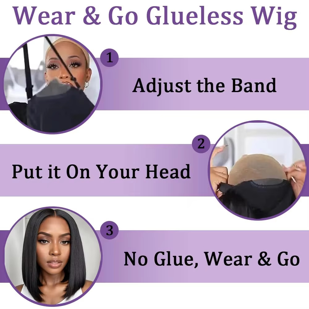 Glueless Wigs Human Hair Pre P - Lace Front Wigs review and price