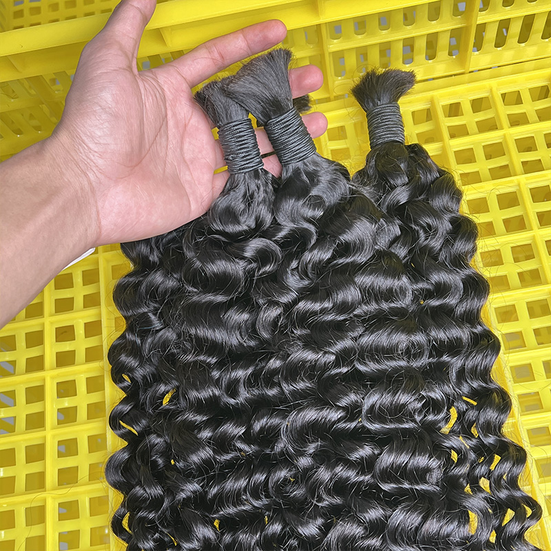 100% Human Hair Bulk for Braid - Water Wave Bulk Human Hair For Braiding review and price
