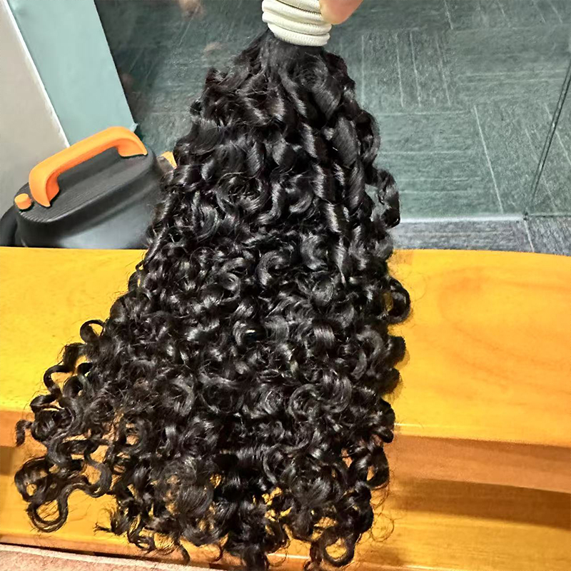 No Weft Bulk Burmese Curly Bra - Water Wave Bulk Human Hair For Braiding review and price
