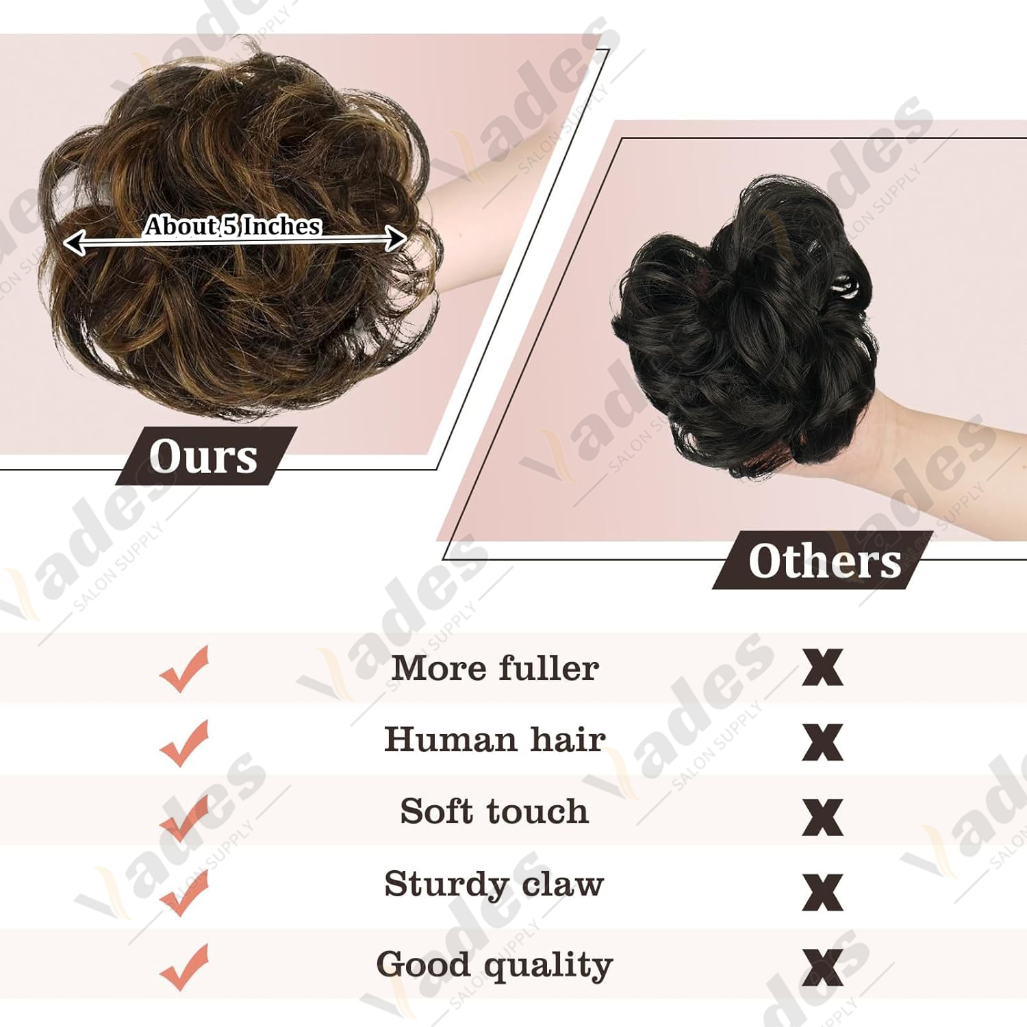 Messy Bun Hair Wavy Claw Clip  - Claw Clip Messy Bun Hair Piece review and price