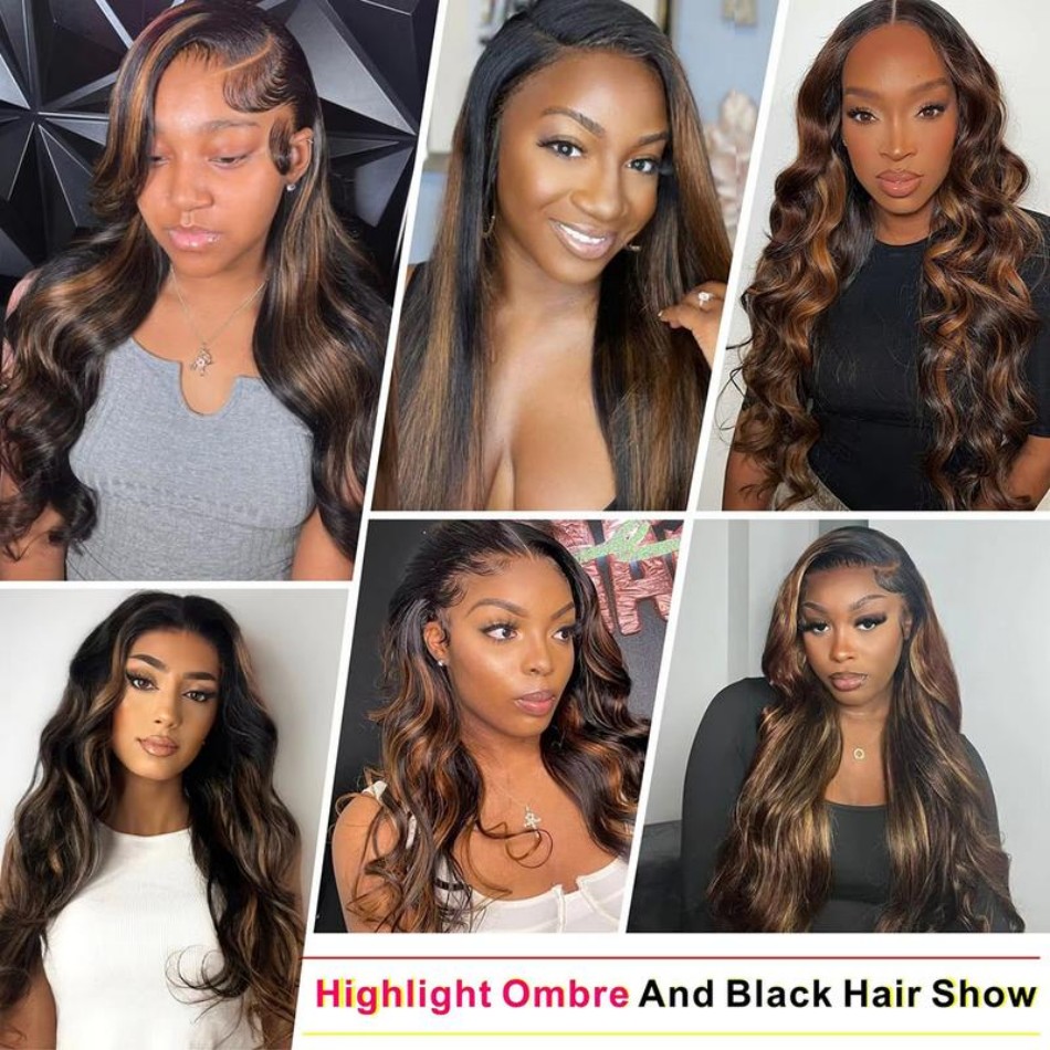 P1B30 Highlight Ombre Body Wav - Human Hair Wigs review and price