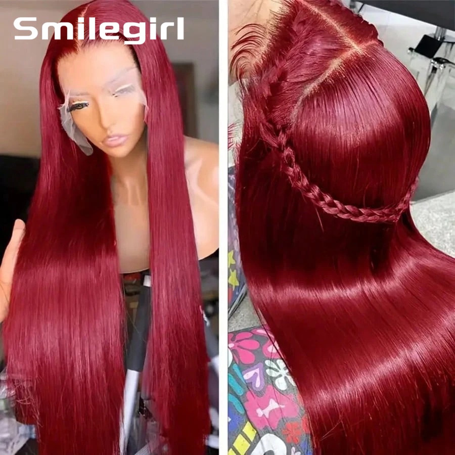 200 Density 99J Burgundy 13X6  - Hd Lace Frontal Wig Human Hair Pre Plucked review and price