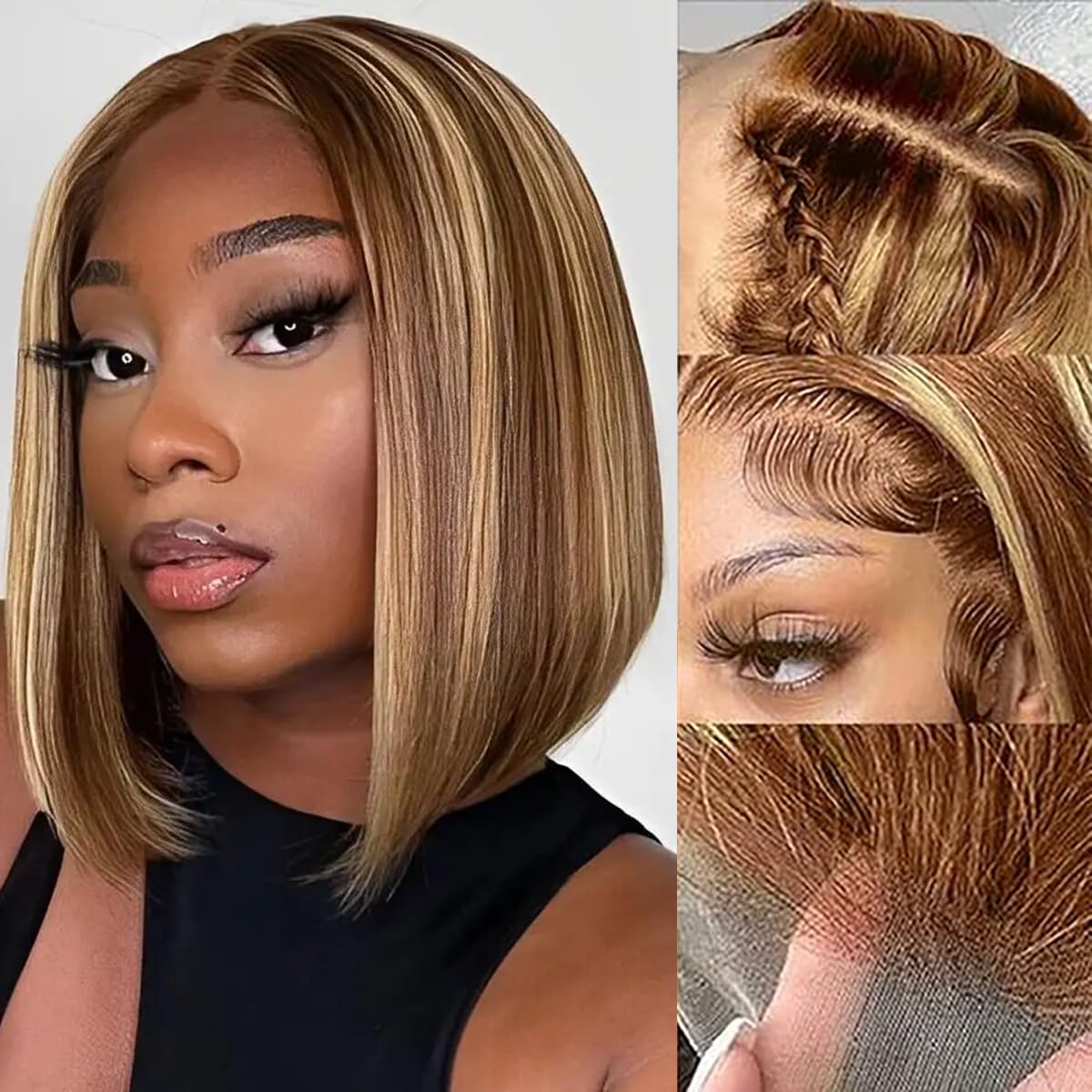 Bob Wig Human Hair 13x4 HD Lac - Pre Parted 13X4 Lace Front Bob Wig review and price