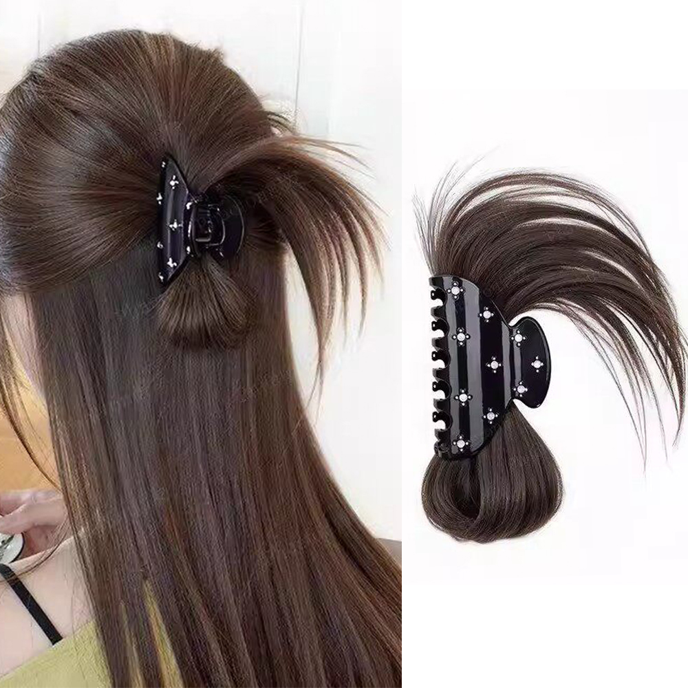 Fluffy Messy Bun Claw Clip Syn - Claw Clip Messy Bun Hair Piece review and price
