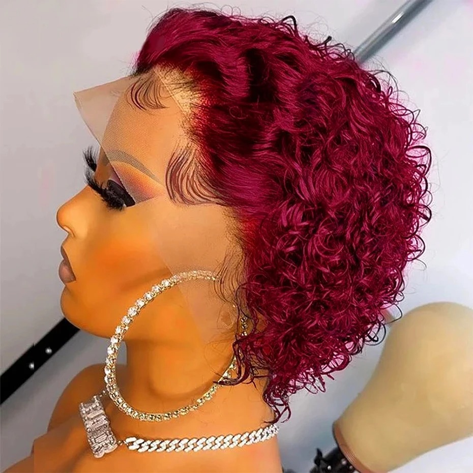 Pixie Cut Wig 99J Color Lace W - Short Pixie Cut Wig Human Hair Cheap review and price