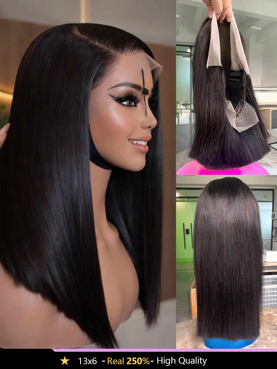 13x4 Lace Frontal 100% Human H - Glueless Wear And Go Human Hair Wig review and price