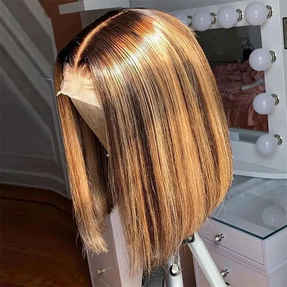 Honey Blonde Bob Wigs Human Ha - Glueless Wear And Go Human Hair Wig review and price