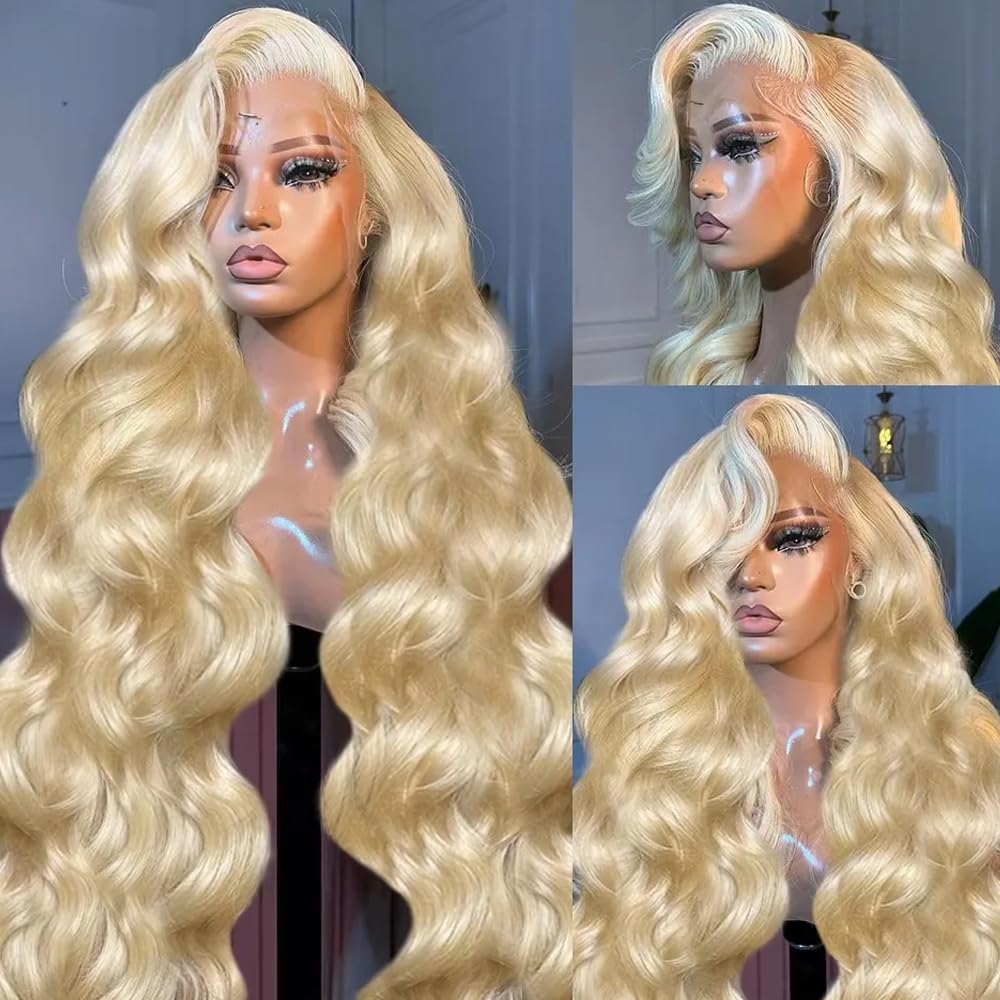 #613 Human Hair Wigs Body Wave - 613 Blonde Body Wave Lace Front Wig review and price