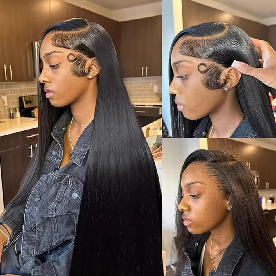40 Inch Straight Human Hair Wi - Hd Lace Frontal Wig Human Hair Pre Plucked review and price