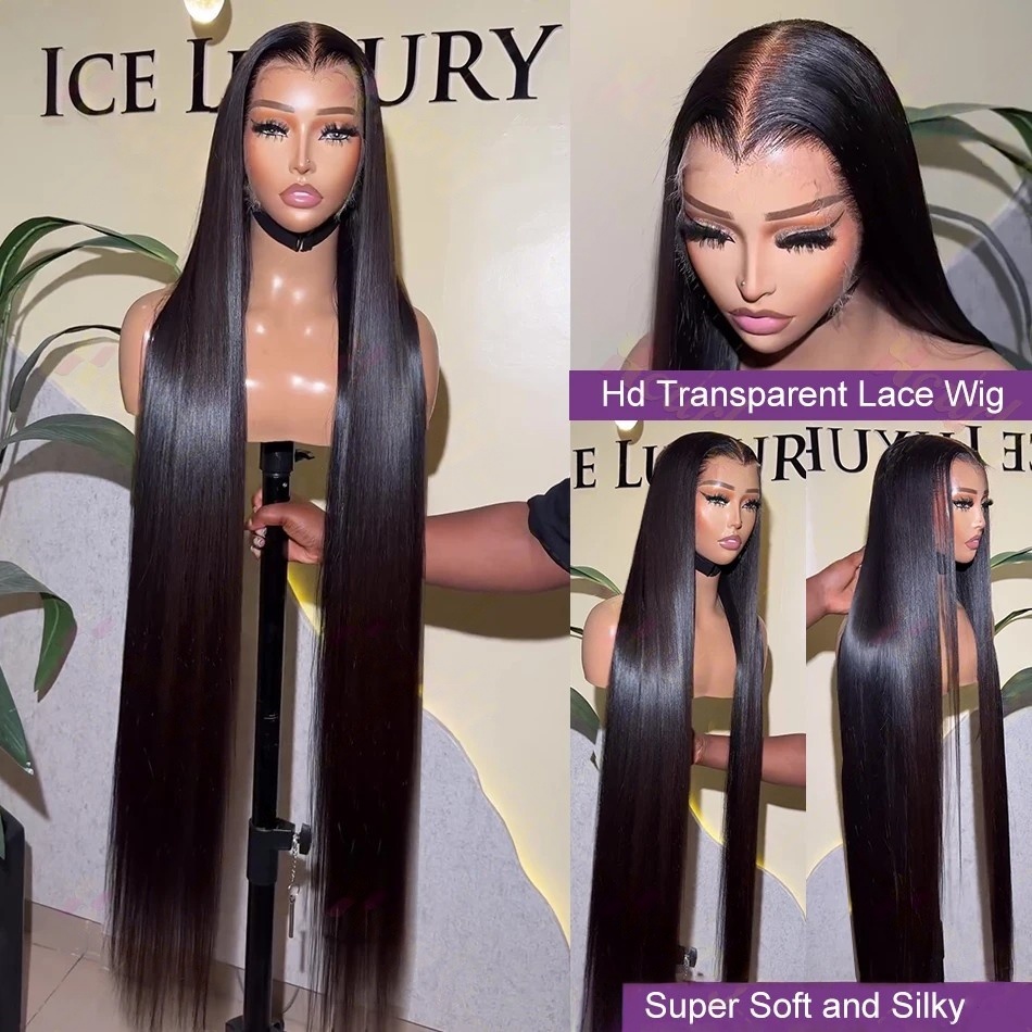 40 Inch Straight Human Hair Wi - Hd Lace Frontal Wig Human Hair Pre Plucked review and price