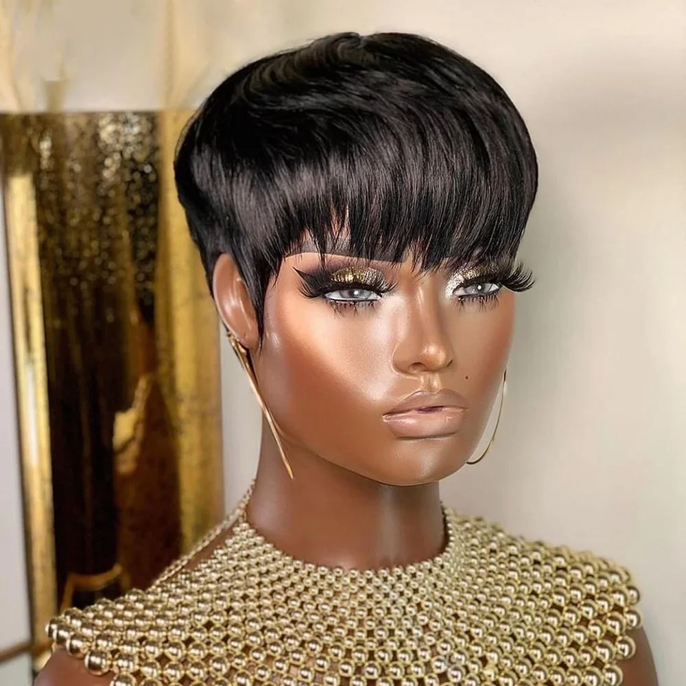 Short Human Hair Wigs Pixie Cu - Short Pixie Cut Wig Human Hair Cheap review and price
