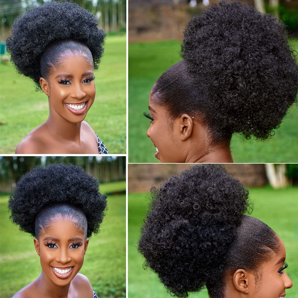 Large Afro Puff Ponytail Exten - Drawstring Afro Curly Puff Ponytail review and price