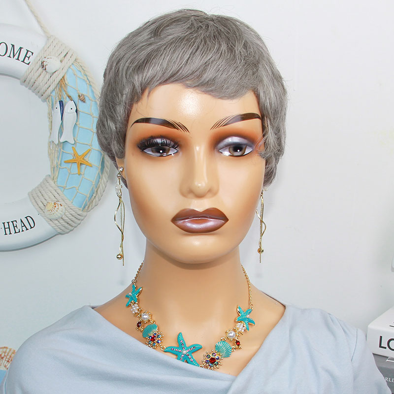 Short Straight Human Hair Wigs - Short Pixie Cut Wig Human Hair Cheap review and price