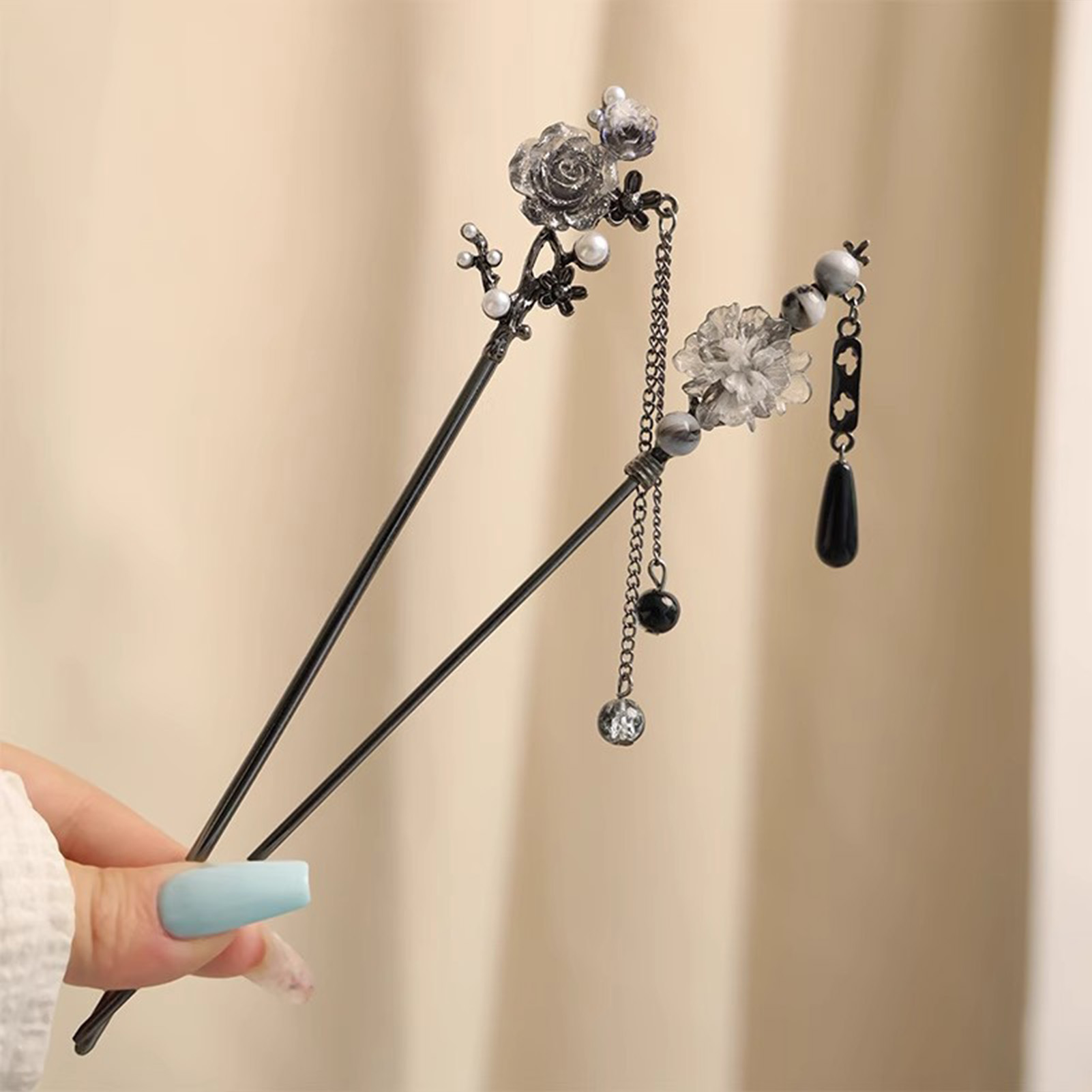 Elegant Flower Hair Sticks For - Hair Bundles review and price
