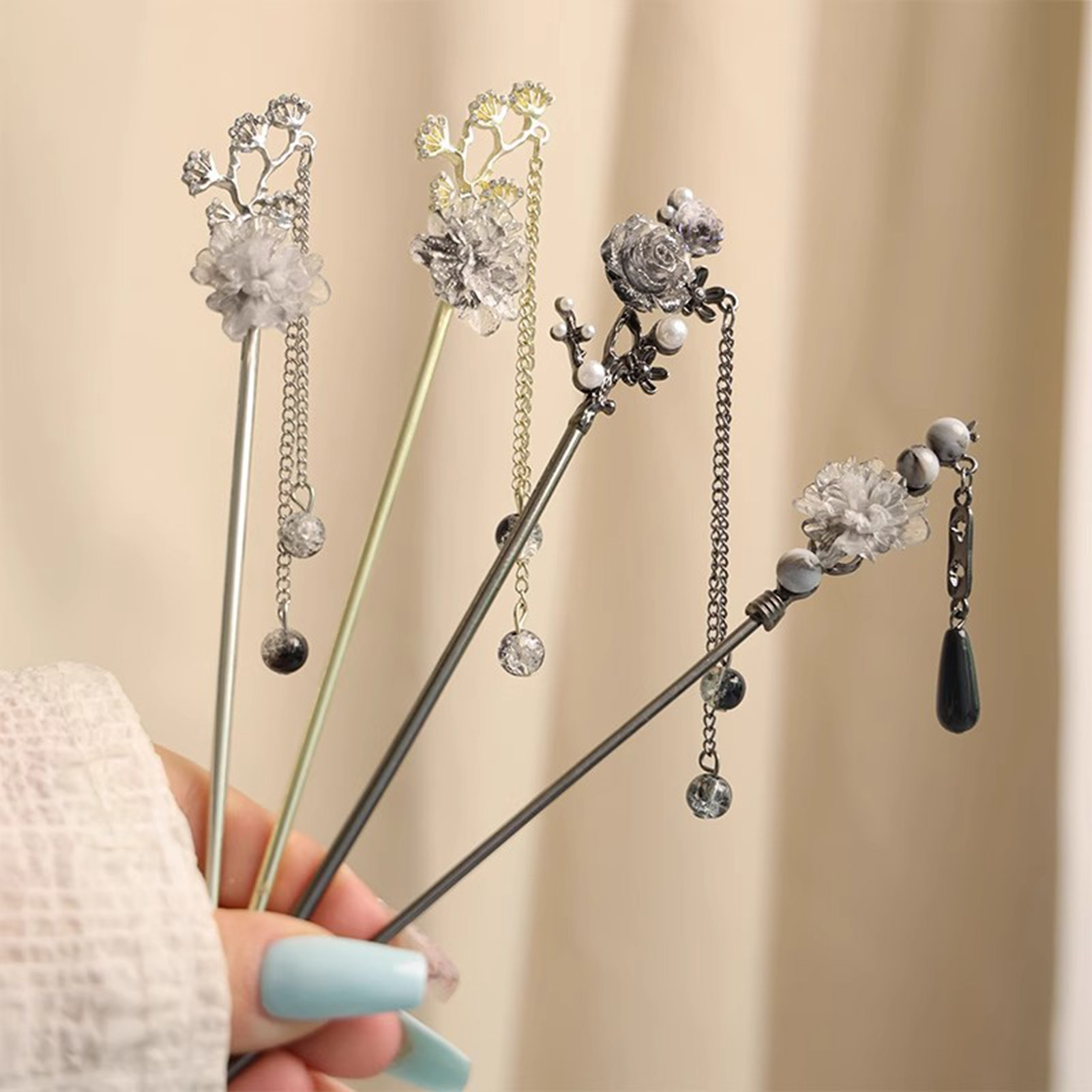 Elegant Flower Hair Sticks For - Hair Bundles review and price