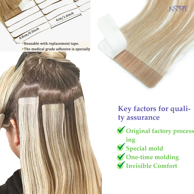 JSNME Tape In Hair Extensions  - Invisible Tape In Extensions Real Hair review and price