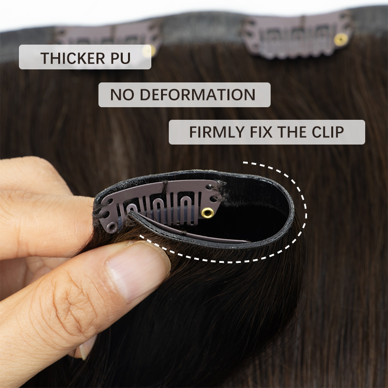 Invisible Thick PU Clip In Hum - Seamless Clip In Hair Extensions Human Hair review and price